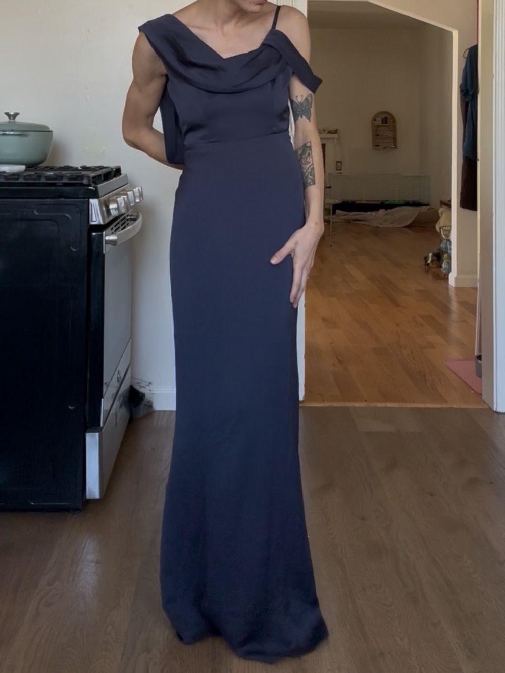 AQUA formal gown off shoulder- new with tags